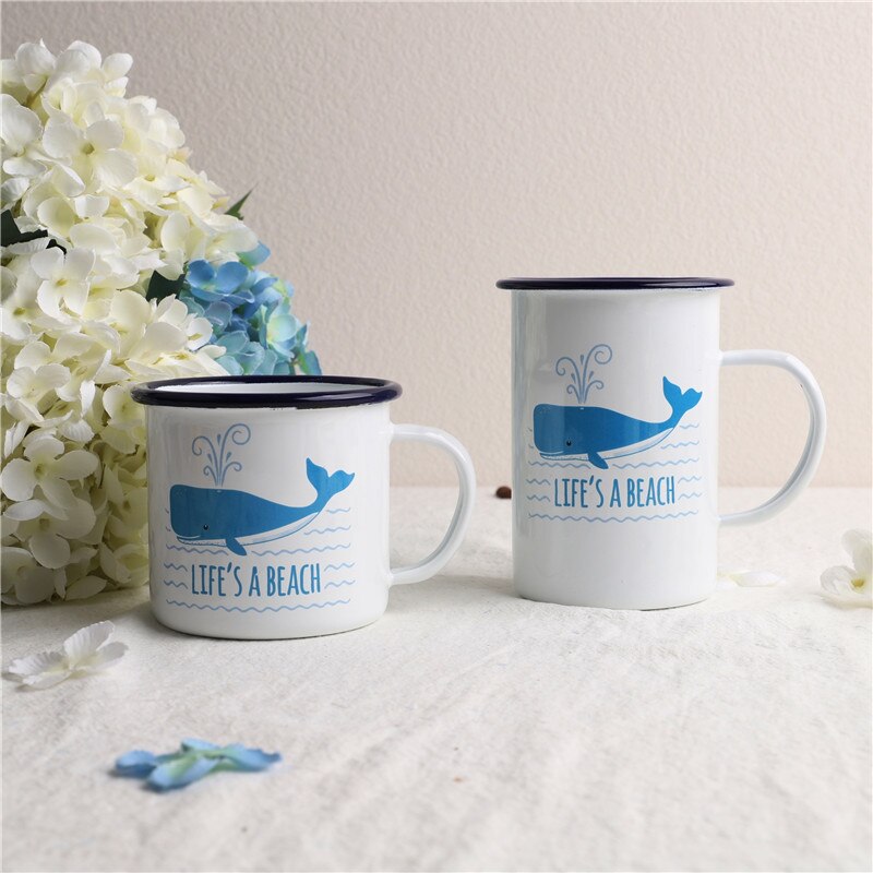 Cartoon Walvis Kinderen Kom Verdikte Emaille Kom Dessert Cake Tray Melk Cup