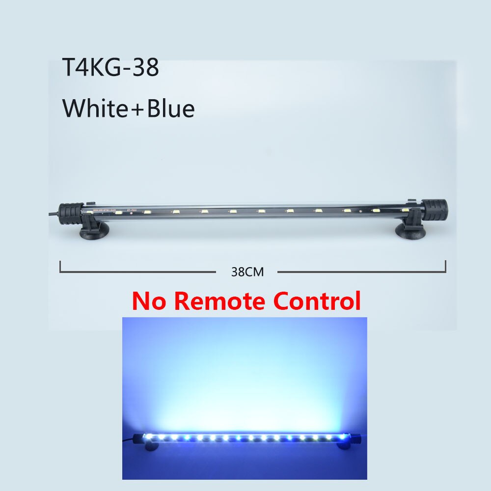 RGB Aquarium licht 18-59cm fernbedienung tauchen lampe Bunte lampe 90-260v lampe für pflanzen fisch tank ätherisches Amphibien verwenden: 38 BlueWhite