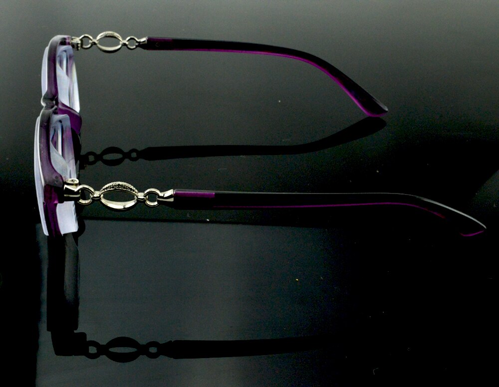 Gafas de montura para miodisc de alta miopía para mujer, color púrpura, Material de montura, patrón tipo Tr90, ayuda para baja visión-17D PD64