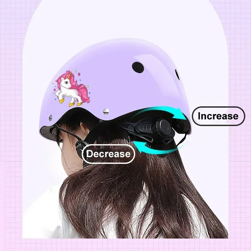 Kids Skateboard Bicycle Helmet Aults Adjustable Motorcycle Helmet with Crown Scooter Balance Bike Riding Protective Gear