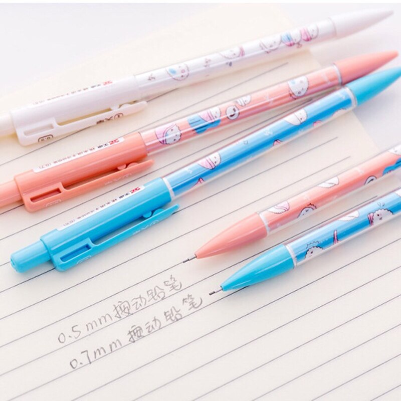 3x frisk sushi presse automatisk mekanisk blyant skrive blyant skole forsyning elev papirvarer 0.5mm
