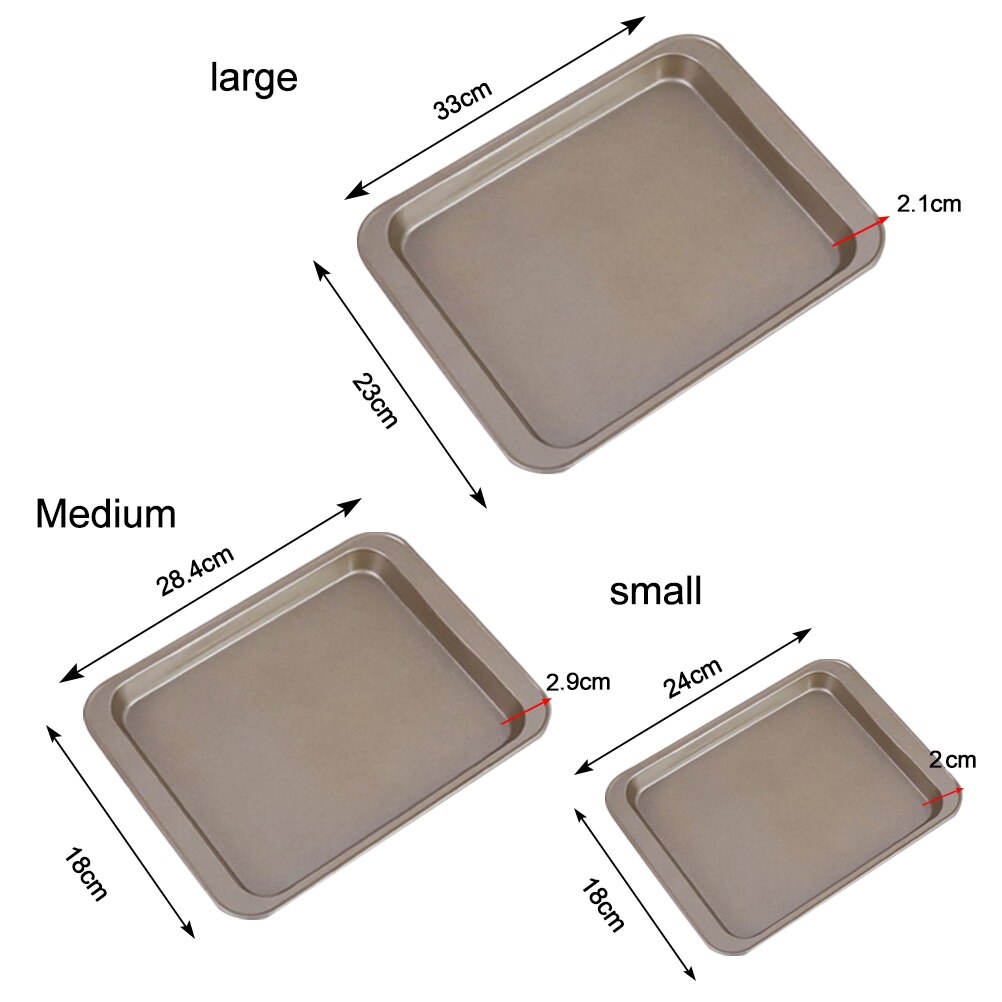 Metallic Non-stick Rectangular Bread Cake Pan Baking Oven Tray Dish Mold DIY Bakeware Baking Pans Cake Mold Cake tools 13/11inch
