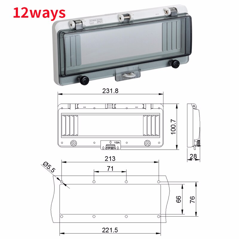Circuit Breaker Transparent Waterproof Box Window Distribution Box Protect Window Cover Monitor Observation Window Switch Ip67: 12