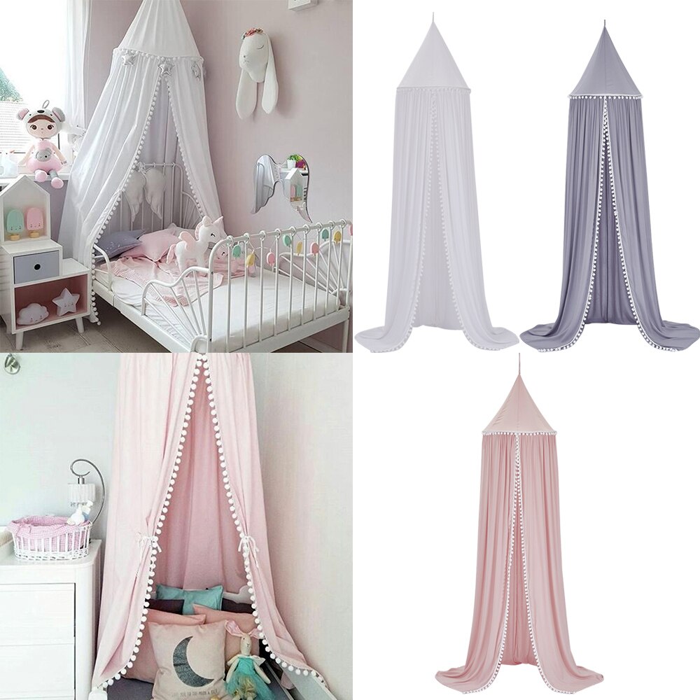 Zoete Stijl Dome Bed Canopy Katoen Klamboe Kids Play Tent Opknoping Huis Decoratie voor Kinderen Woonkamer Zuigelingen Wieg