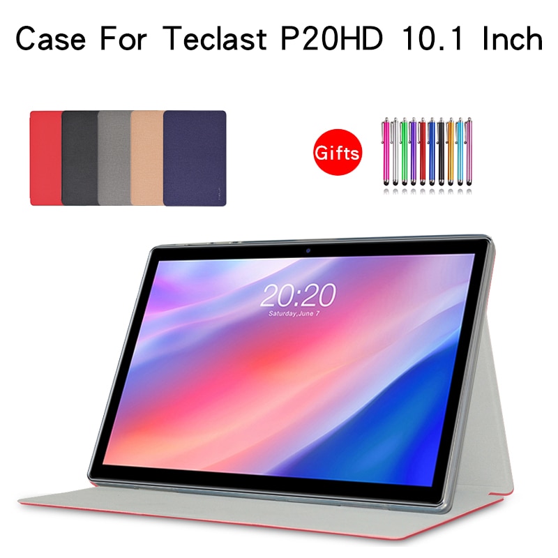 10.1 Stand Pu Lederen Beschermhoes Voor Teclast P20HD Tablet Pc, beschermhoes Voor Teclast P20HD Tablet Pc + Stylus Pen