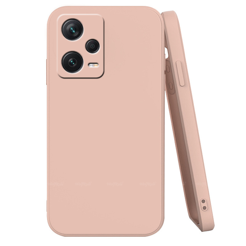 För redmi note 12 pro 5g skal täcka xiaomi redmi note 12 pro 5g fundasskydd original flytande silikonskal redmi note 12 pro 5g: Rosa