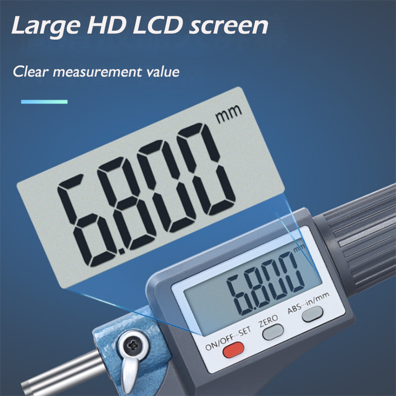 0-25-50-75-100mm digital micrometer 0.001mm electronic micrometer caliper gauge chrome plated outer diameter micrometer