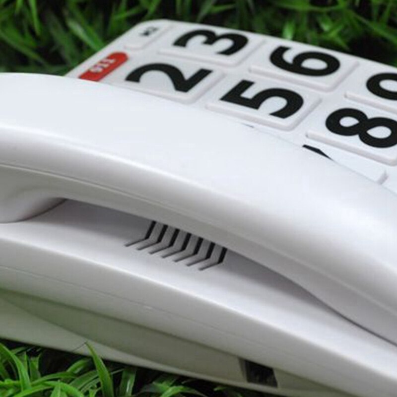 Large Letter Key Landline, Wired Desktop Phone With Handset, One Key For Help, Super Loud Volume For The Elderly