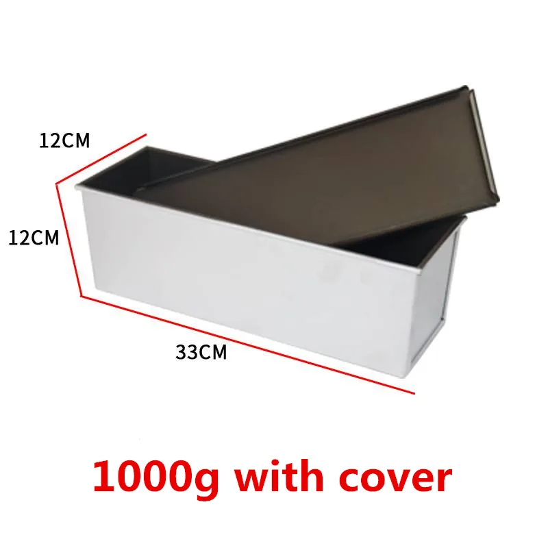 Rectangular Bread Mold Toast Box Baking Cake Sandwich Molds Small Non-stick Bellows Cover Baking Tools French Bread Baked Oven: Clear