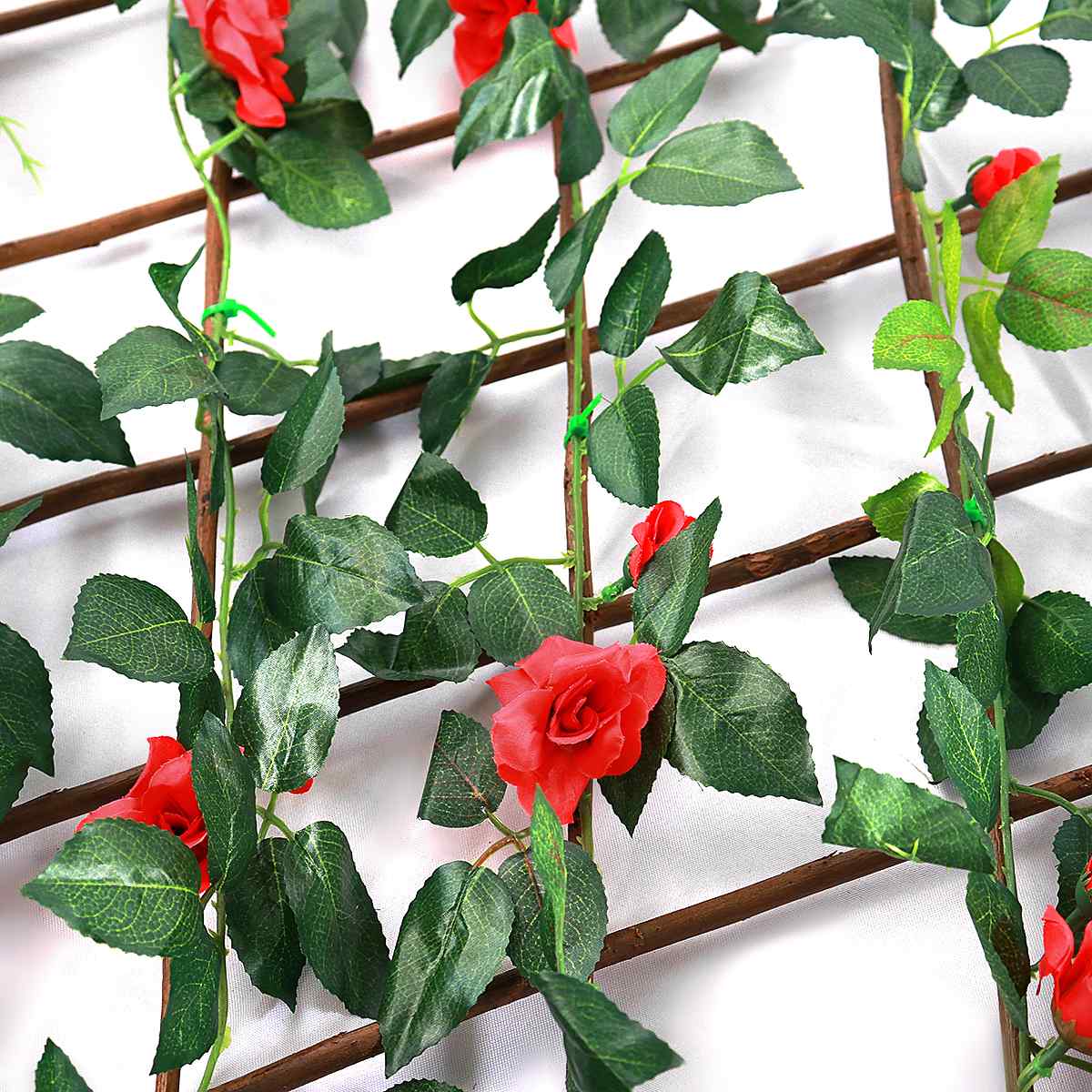 70cm Artificial Floral Plant Fence UV Protected Privacy Screen Outdoor Indoor Use Garden Fence Backyard Home Decor Greenery Wall