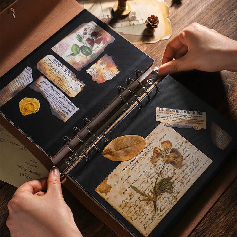 Álbum de Fotos de Gran Capacidad con Cubierta de Cuero de Color Sólido, para Scrapbooking, Adhesivos, Tarjetas Fotográficas, DIY, para Viajes