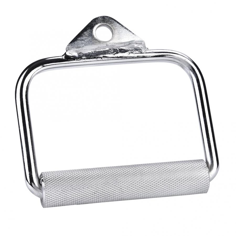 14x14x3cm Single Stirrup Handle Home Gym D-Shape Exercise Cable Handle Steel Workout Bar Fitness Attachment