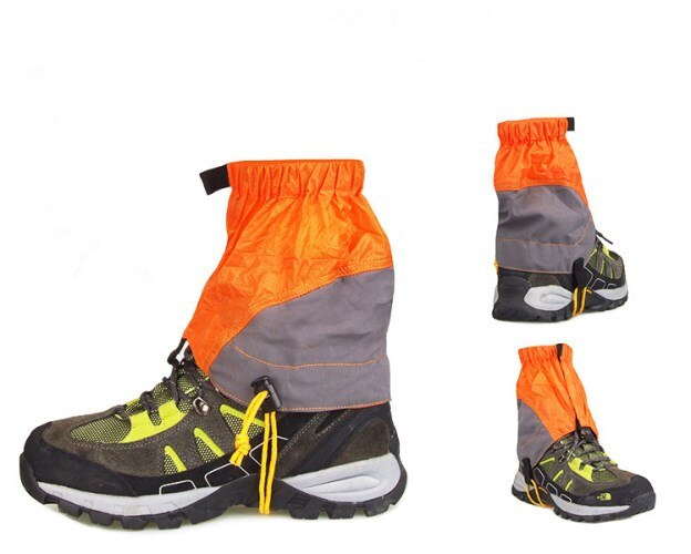 Polainas cortas de silicona impermeables hasta el tobillo para exterior, escalada, senderismo, Skate, esquí, acampada, Camping: Orange