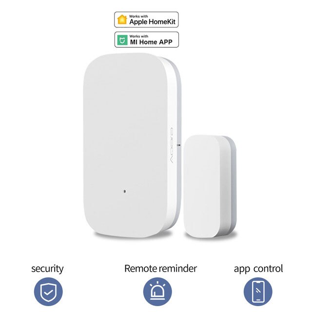 Xiaomi Aqara sensore per porte e finestre Zigbee connessione senza fili telecomando intelligente mini sensore per porte funziona con MiHome/Mela casa kit: 1pezzi door sensore