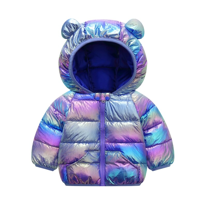 Winter kinder gewatteerde jas lichtgewicht casual gewatteerde jas voor middelgrote en kleine kinderen roze: Z / 110cm