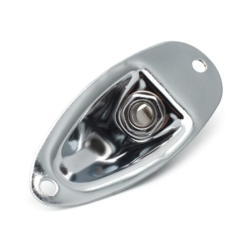 Boat shape Electric guitar Output Jack 1/4" Guitar Jack 6.35mm Output Input Plug Socket for FD STRAT Electric Guitar: Chrome