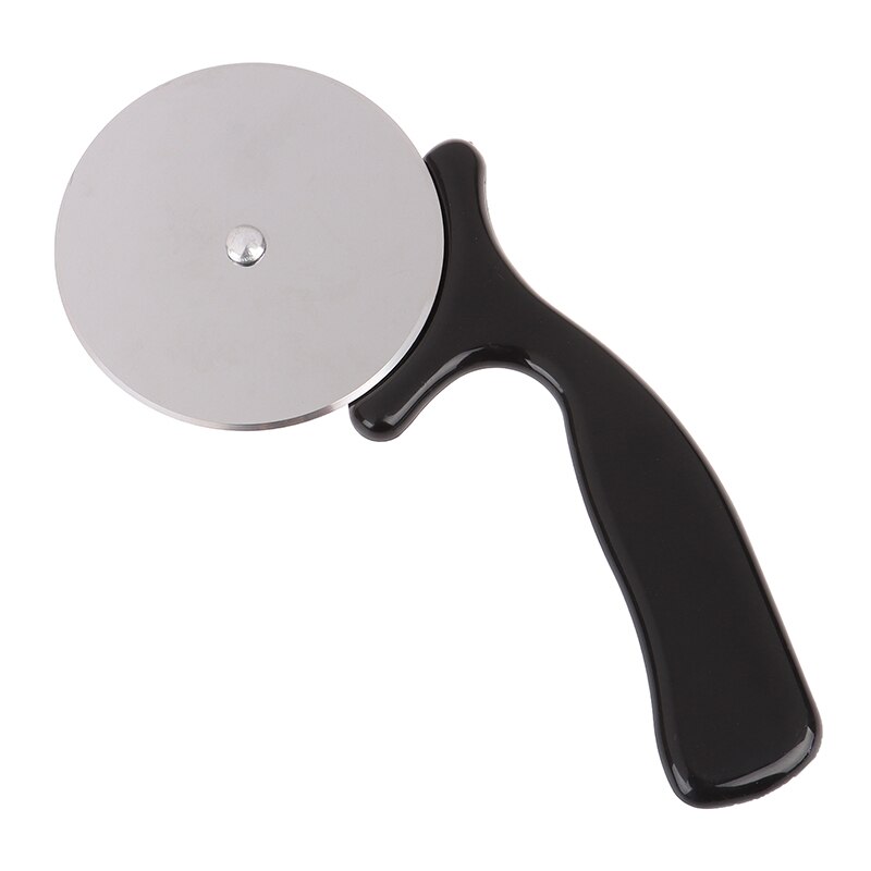 1 st pizzaverktyg rostfria hjul pizzaskärare diameter kniv för skär pizzaverktyg kökstillbehör lager, miljövänligt: Svart