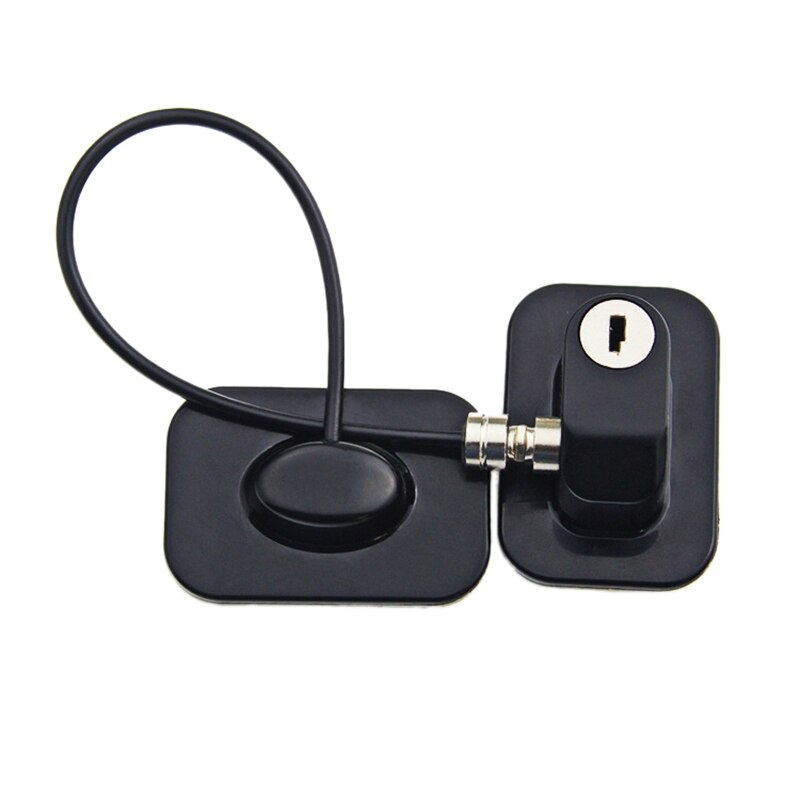 Limitadores de seguridad para ventanas de bebés con Cable de bloqueo de seguridad, No se requieren tornillos para evitar daños y proteger la seguridad: Black