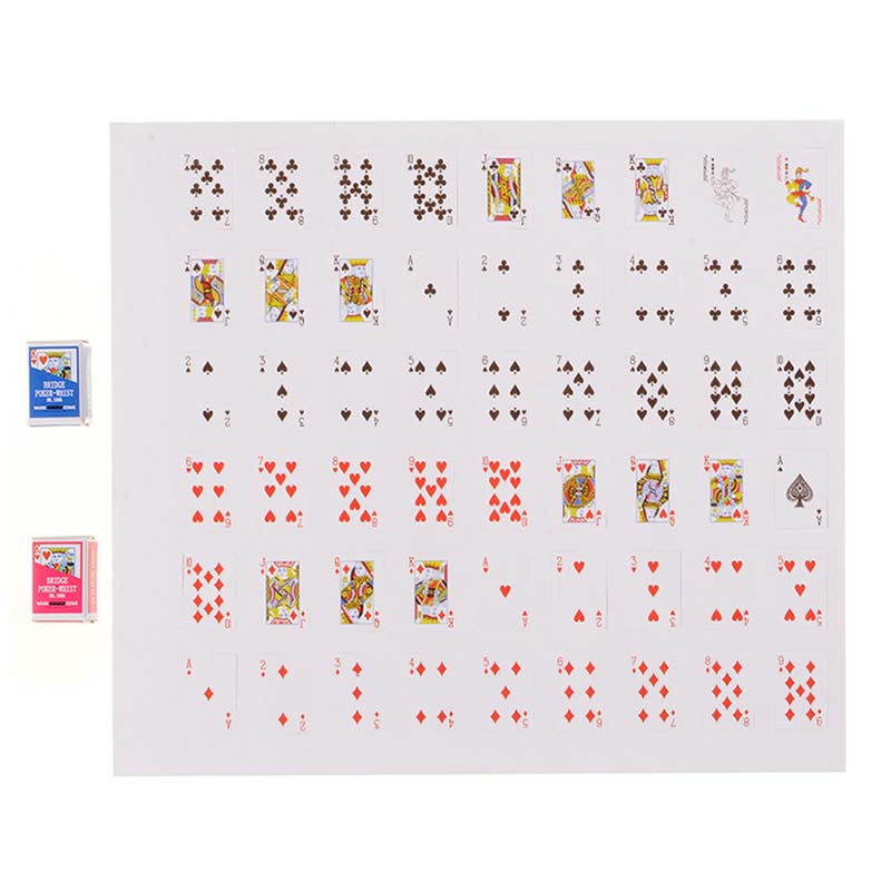 DIY scene model 1:12 Mini playing card Doll house accessories Simulation mini toy playing card model Micro landscape decoration