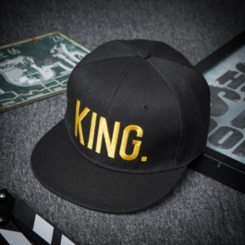 Casquette Hip-Hop roi reine | Casquette ajustable en coton avec lettres, broderie à bord plat, casquette de Baseball pour femmes et hommes, Streetwear, chapeaux Snapback