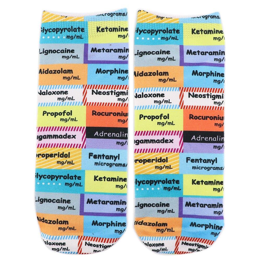 K3237 Doctor Nurse Cotton Women Socks Female Casual Socks Cartoon Cat Cute Invisible Funny Girls Ankle Sock: 3