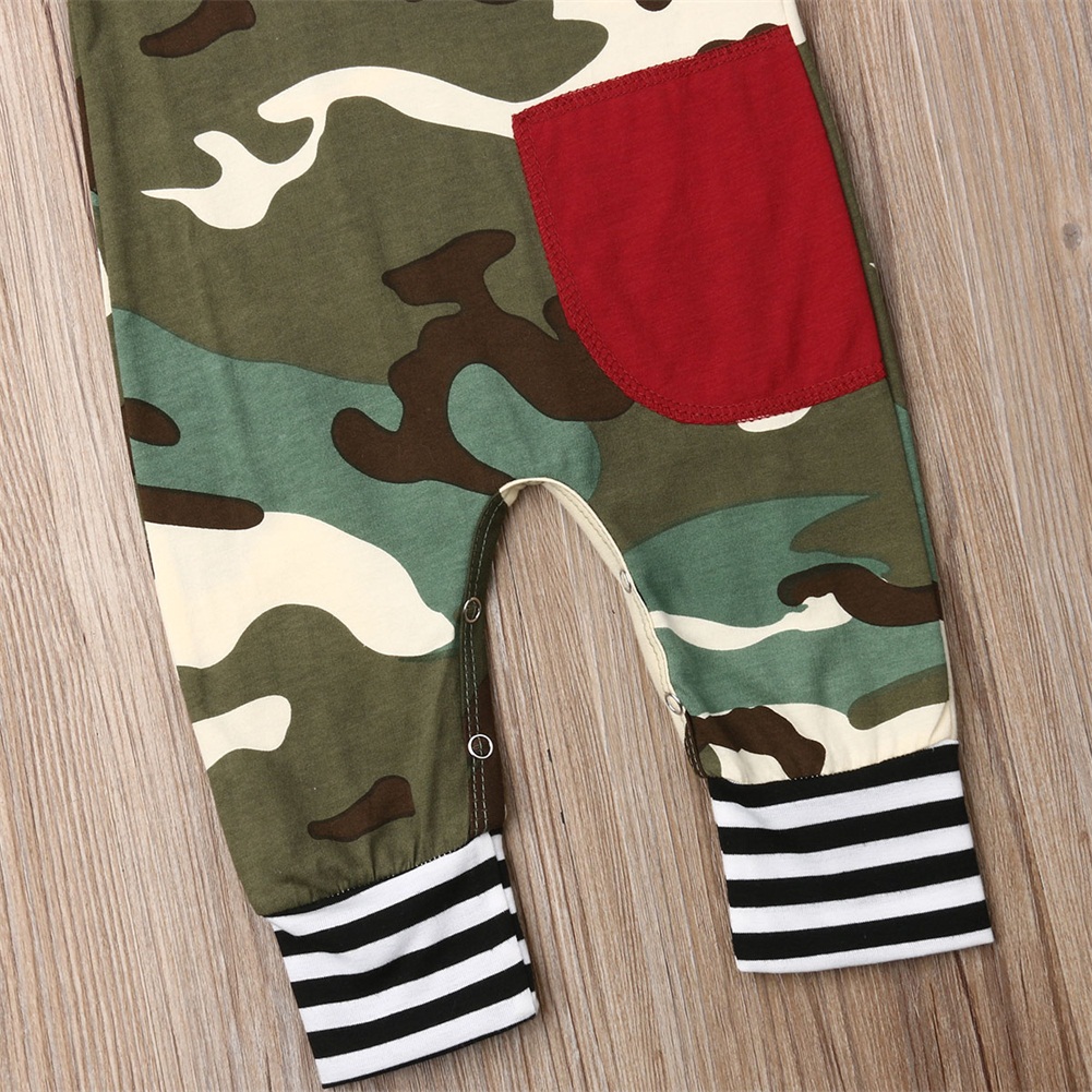 Summer Newborn Baby Boy Girl Camo Romper Short Sleeve O-Neck Patchwork Jumpsuit Unisex Baby Clothes Casual Rompers 0-18M