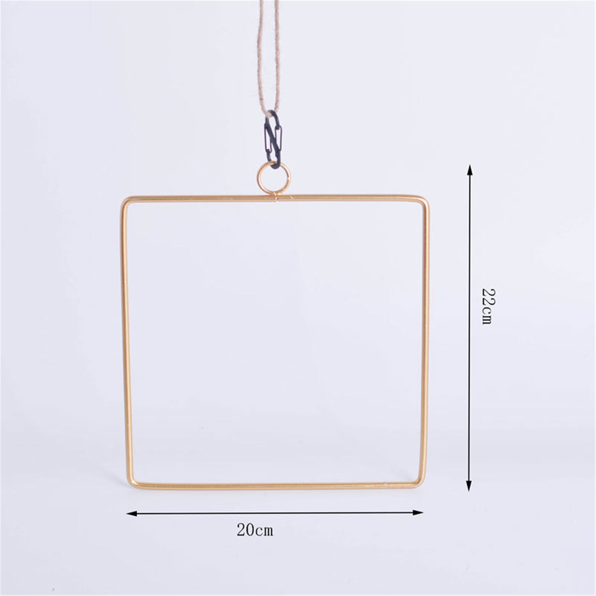 Iron Gold Metal Round Triangle Square Garland Artificial Flower Rack Christmas Wreath Wedding Bride Handmade Flowers Hoop