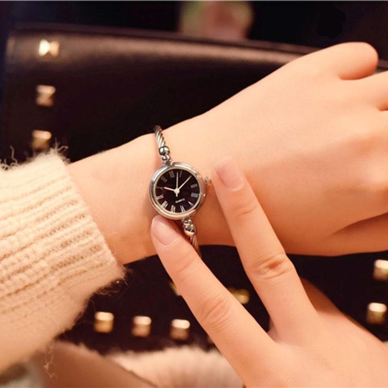 Reloj de pulsera con apertura para mujer, pulsera con apertura para estudiantes, de cumpleaños, versión coreana, relojes creativos de estilo universitario cadena fina: style 3