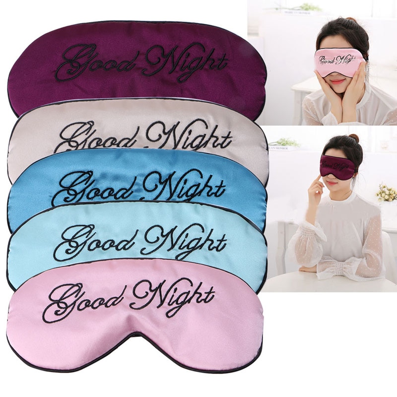 Øyenskygge øyelapp søt søvn øyemaske polstret skyggedeksel reiseavslapningshjelp bind for øynene! blå/rosa/lilla/grønn/beige 1pc