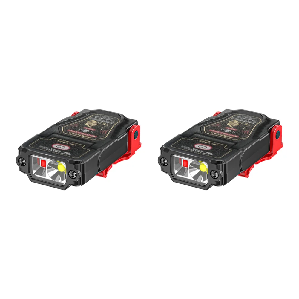 1-10 stk. mini-sensor-led-pandelampe med hat og kasketklemme, genopladelig pandelampe, vandtæt lommelygte til camping og fiskeri: Foranderlig