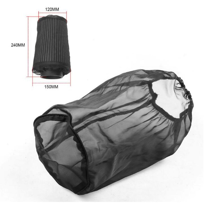 Universal Car Cone Air Filter Protective Cover Waterproof Oilproof Dustproof for High Flow Air Intake Filters