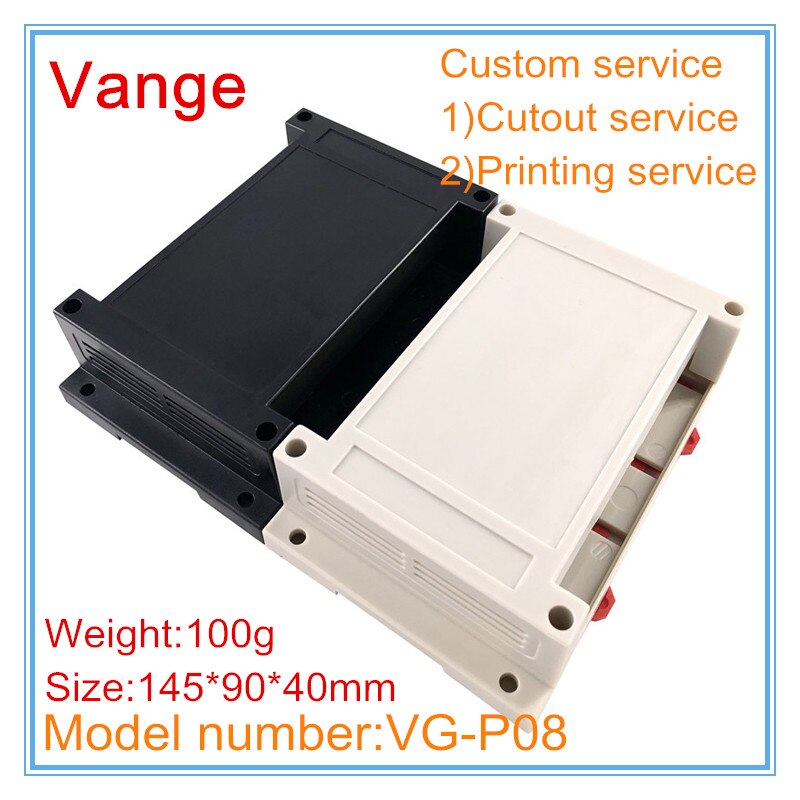 5pcs/lot din rail electronic module housing 145*90*40mm ABS plastic chassis extrusion cases diy enclosure for apparatus