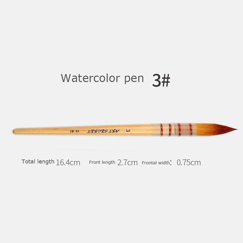 ART SECRET nylon brosse aquarelle peinture spécial stylo débutant adulte crochet ligne stylo étudiant art fournitures 2 commandes: number 3