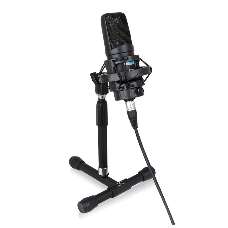 Alctron KS-2 Verstelbare Microfoon Stand Desk Houder Mic Stand Tafel Top Mount T-Vormige Basis