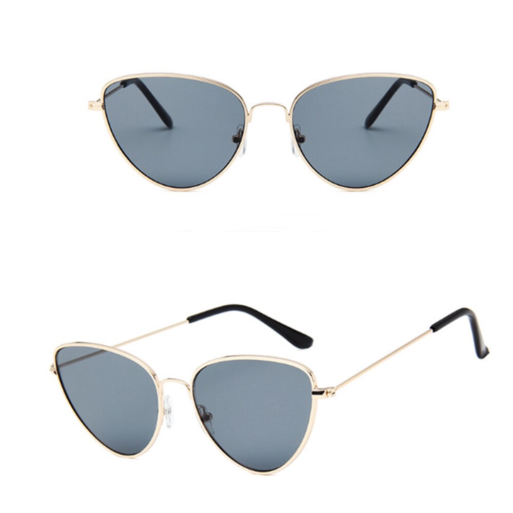 1 x aurinkolasia trendi cat eye metalli aurinkolasit retro lasit miehille ja naisille silmälasit ja asusteet juhlatarvikkeet: Harmaa