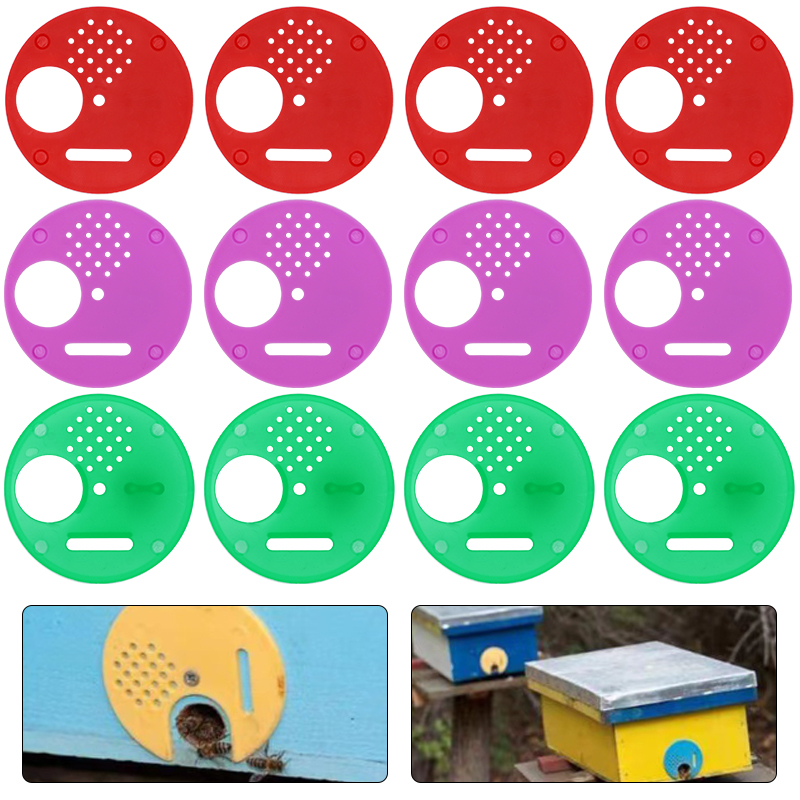 5-teiliges Bienenzuchtwerkzeug aus Kunststoff, Bienenstock, Tür, einzelne Bienenausgang, Bienenstock, Entlüftung, Eingang, Belüftung, Tor, Bienenstöcke, Nest, Türzubehör