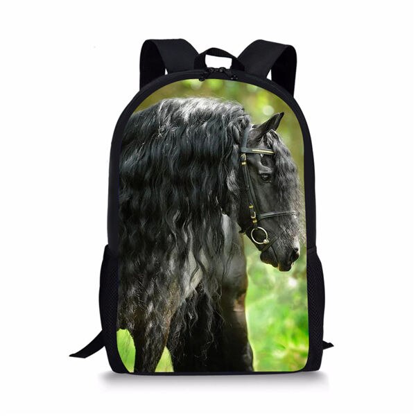 3 stuks/set met een mooi fries paard print patroon schooltas voor jongens tienermeisjes rugzakken kinderen studenten reistas: Cdgx 1508c