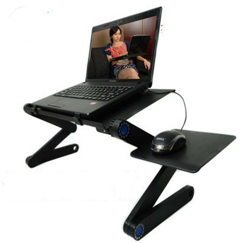 Laptop Desk with Cooling Hole Ergonomic Portable Bed Computer Desk Tray PC Table Stand Computer Sofa Desk Stand with Mouse Tray
