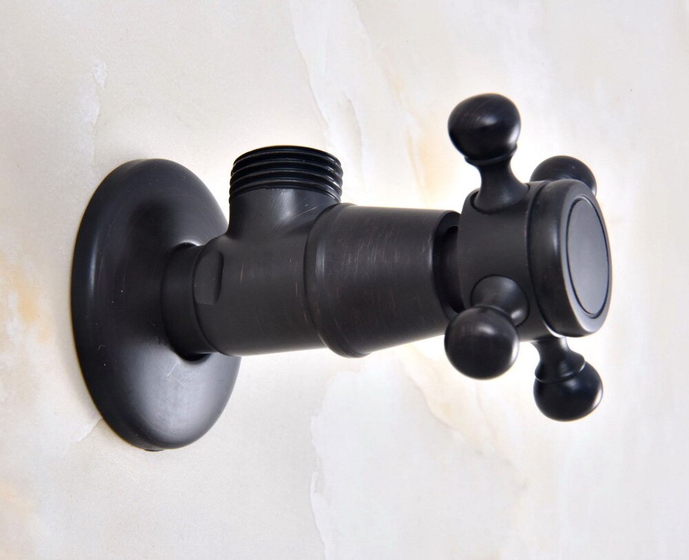 Zwarte Olie Gewreven Brons 1/2 "Male X 1/2" Mannelijk Messing Badkamer Hoekstopkraan Gold Afwerking Vulventielen badkamer Tav349