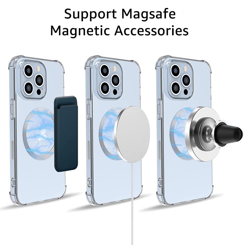 IBudim 2 sztuk uniwersalny talerz metalowy okrągły pierścień dla Magsafe metalowe naklejki bezprzewodowa ładowarka arkusz dla iPhone 13 12 zawodowiec Max Samsung