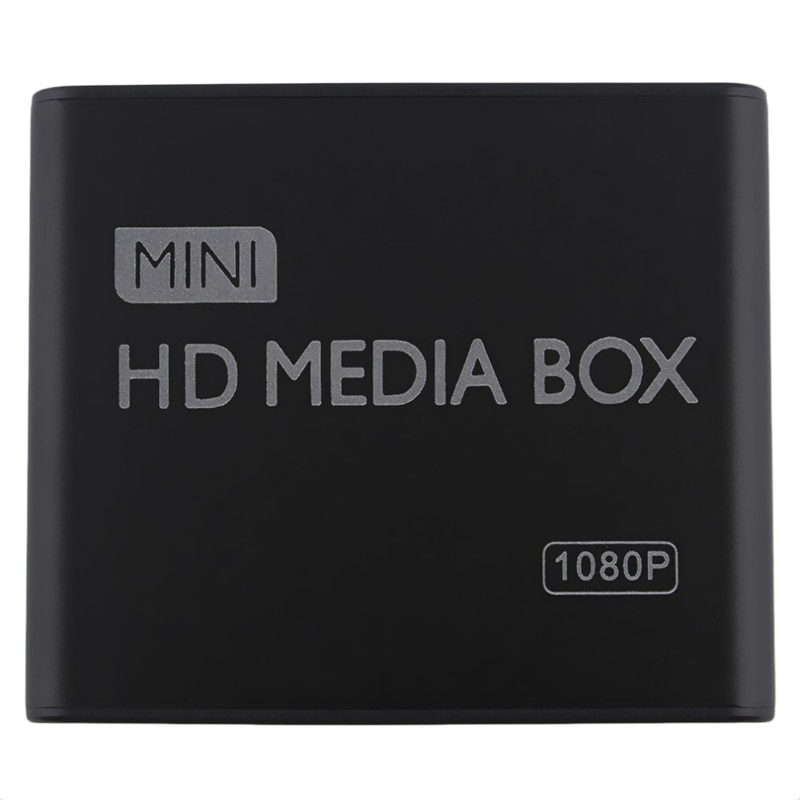 Mini Media Player 1080P Mini HDD Media Box TV Box Video Multimedia Player Full HD with SD MMC Card Reader EU Plug: Default Title