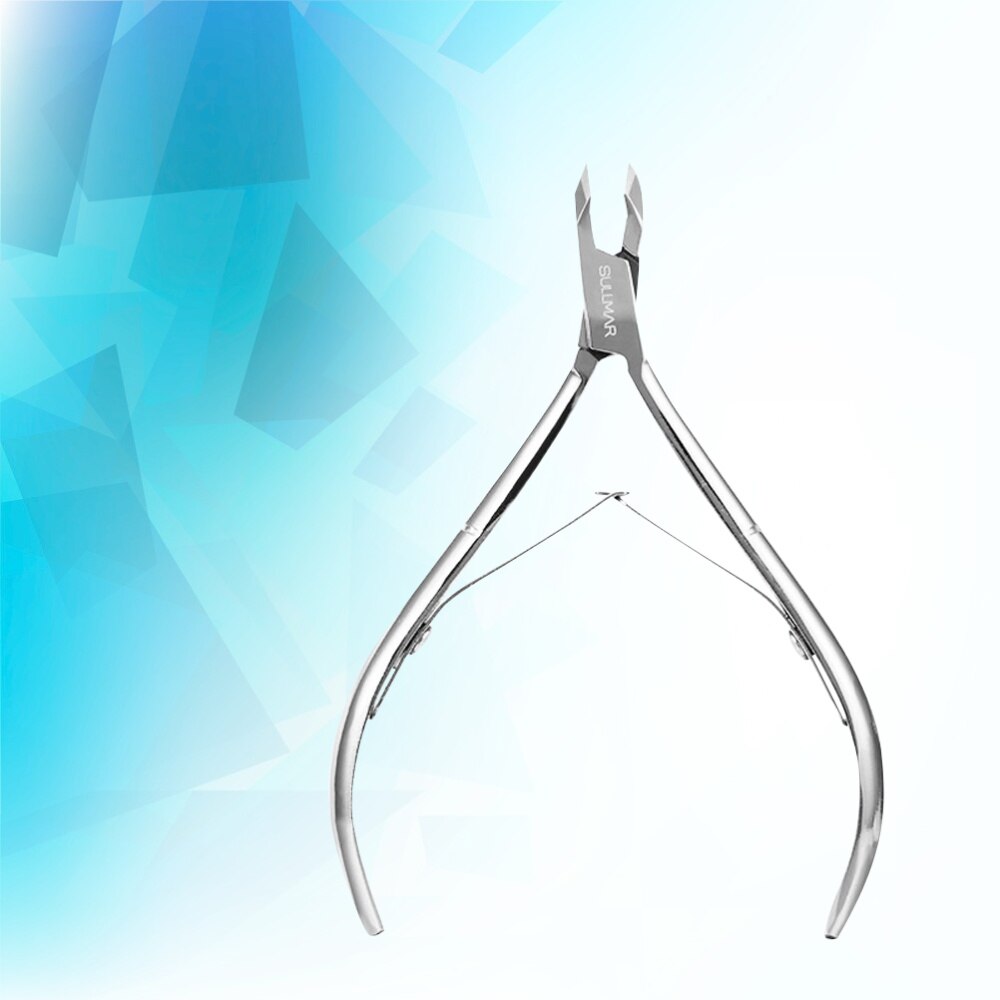 Rustfrit stål neglebåndskniv cuticle nipper skønhedsværktøj bærbar manicure nipper til fingernegle og tånegle(sil