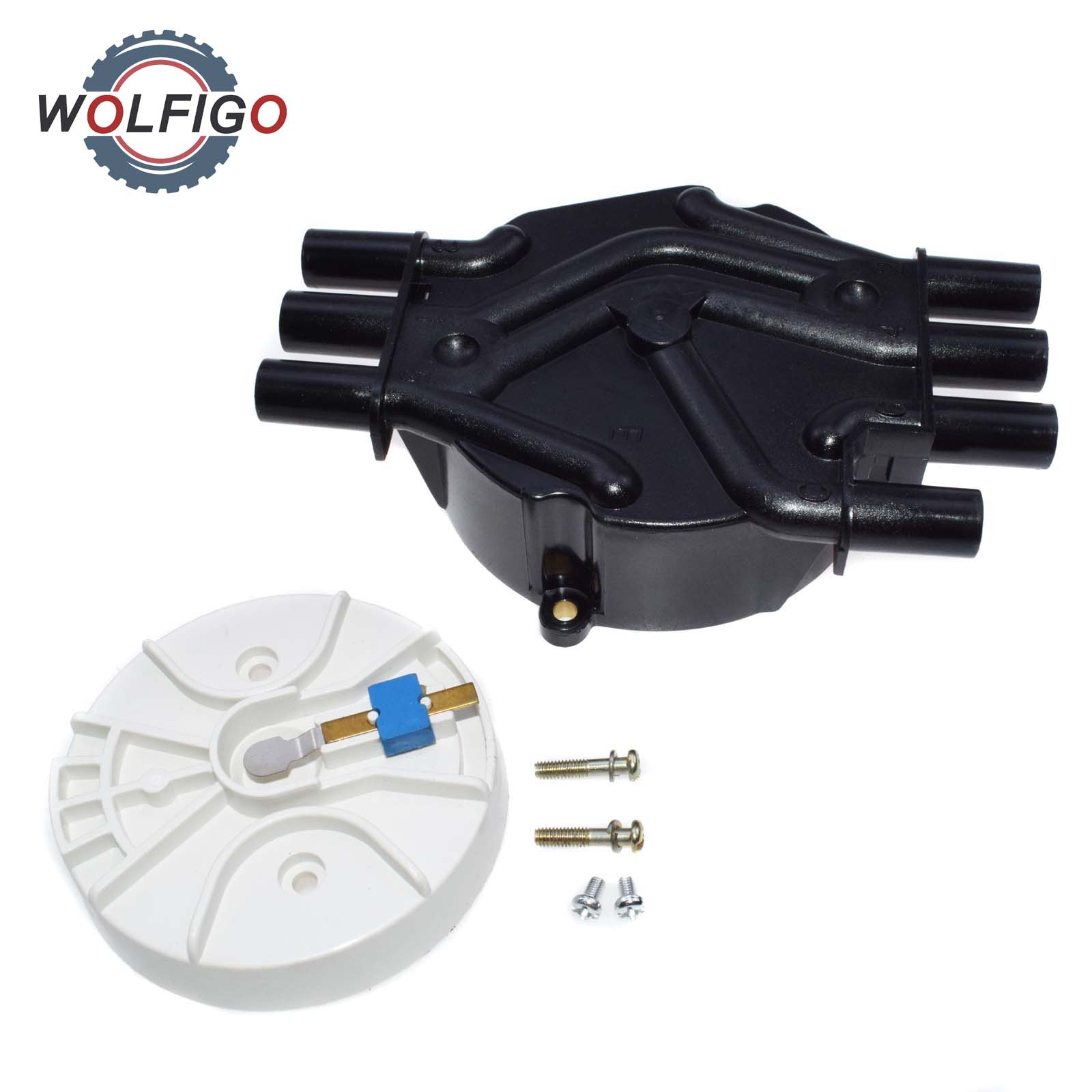 WOLFIGO Neue Zündverteiler Kappe &Ampere; Rotor Bausatz Für Cadillac Chevrolet GMC Oldsmobile V6 4.3L 10452458 10452457 DC20010 DR474