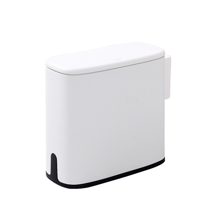 Nordic prullenbak ovale badkamer afvalbak plastic vuilnisemmer keuken toilet slaapkamer kantoor prullenbak met vuilniszakhouder: Wit