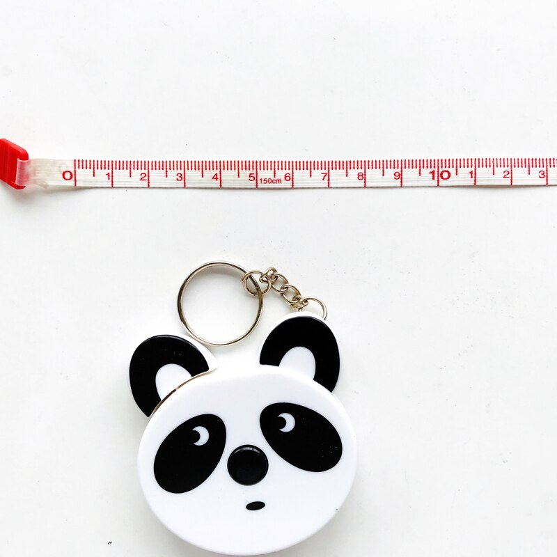 1.5 metriä /60 tuumaa pitkä söpö kawaii eläimet rulla automaattinen joustoviiva paperitavarat ompelu mitta viivain mittanauha kotitalous