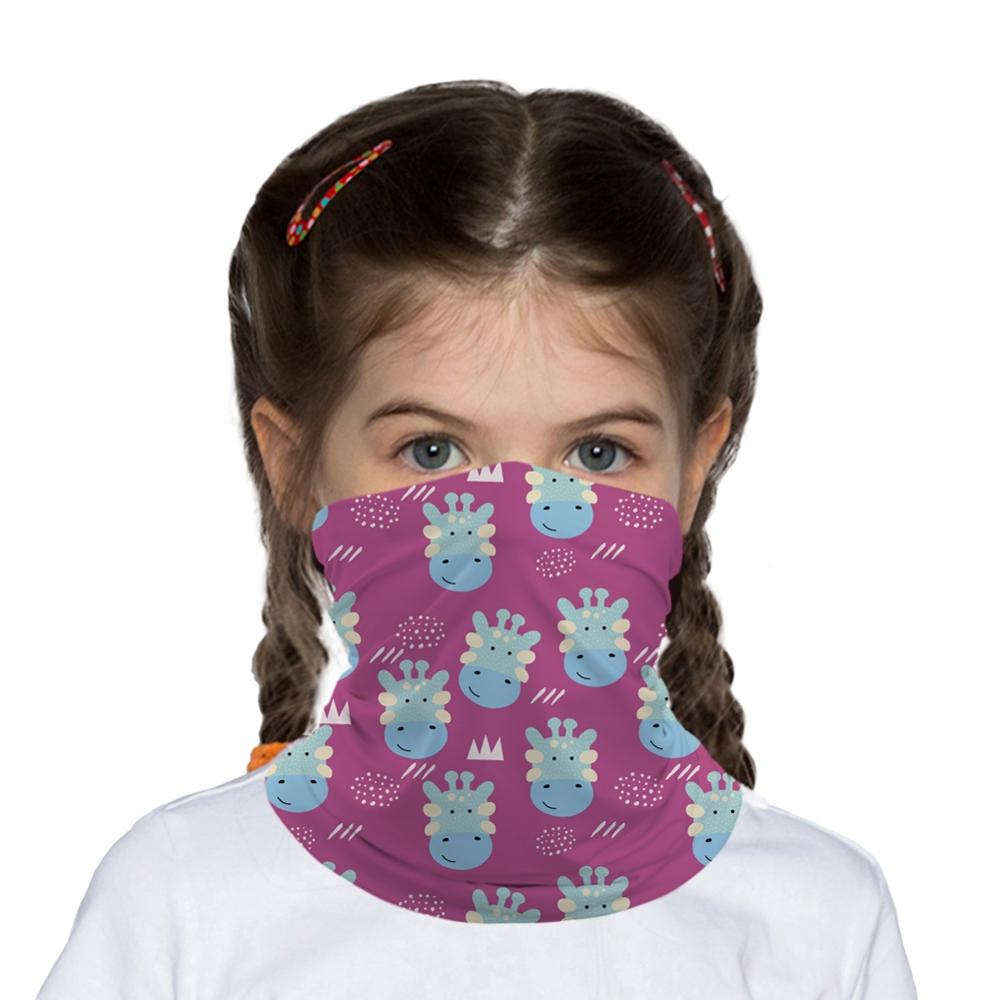 Tegneserie bjørn ræv børn hoved/ansigt/maske hals bandana tørklæde dobbelt-brug magic tube hovedtørklæde cykling sport hovedbeklædning turban balaclava: -en