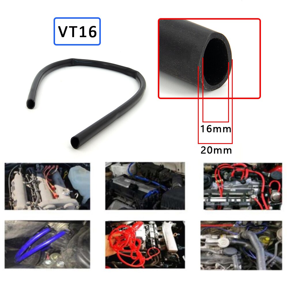 Manguera de tubo de vacío de silicona de 2M de longitud, tubo de silicona de 3MM, 4MM, 6MM, 8MM, 10MM, 12MM, 14MM, 16MM, piezas de automóvil azules universales: Rojo