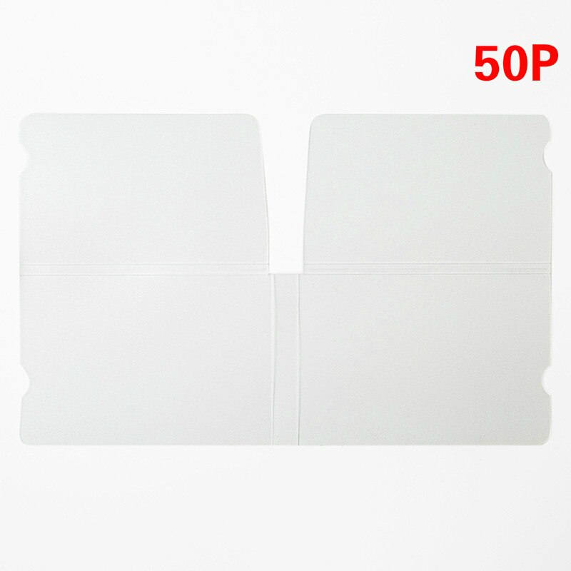 10P Packs Mask Storage Folder Foldable Temporary Storage Box Portable Protection Bag PP Plastic Sheet Organizer Protective Mask: 50Pcs
