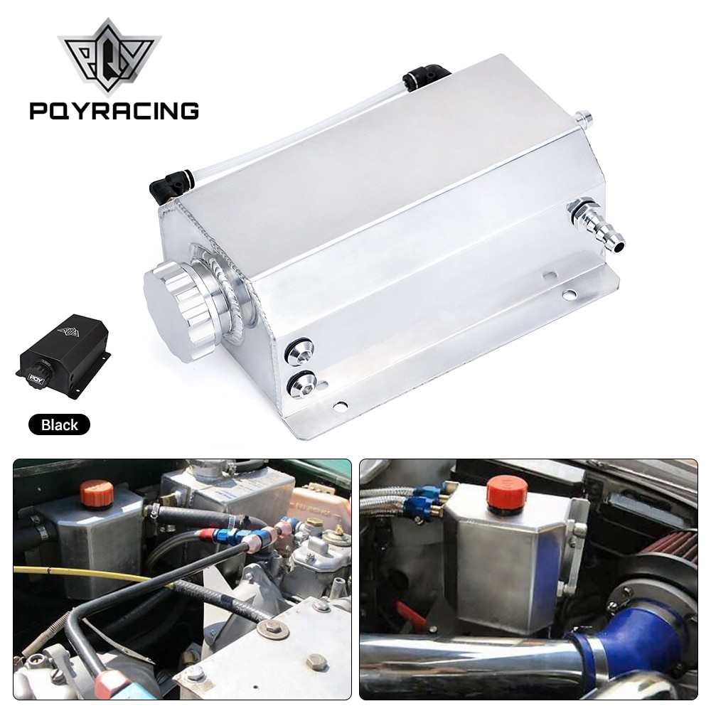 Pqy-universal 2L alliage moteur huile carburant gaz attraper canette reniflard réservoir bouteille liquide de refroidissement radiateur trop-plein réservoir PQY-TK55BK