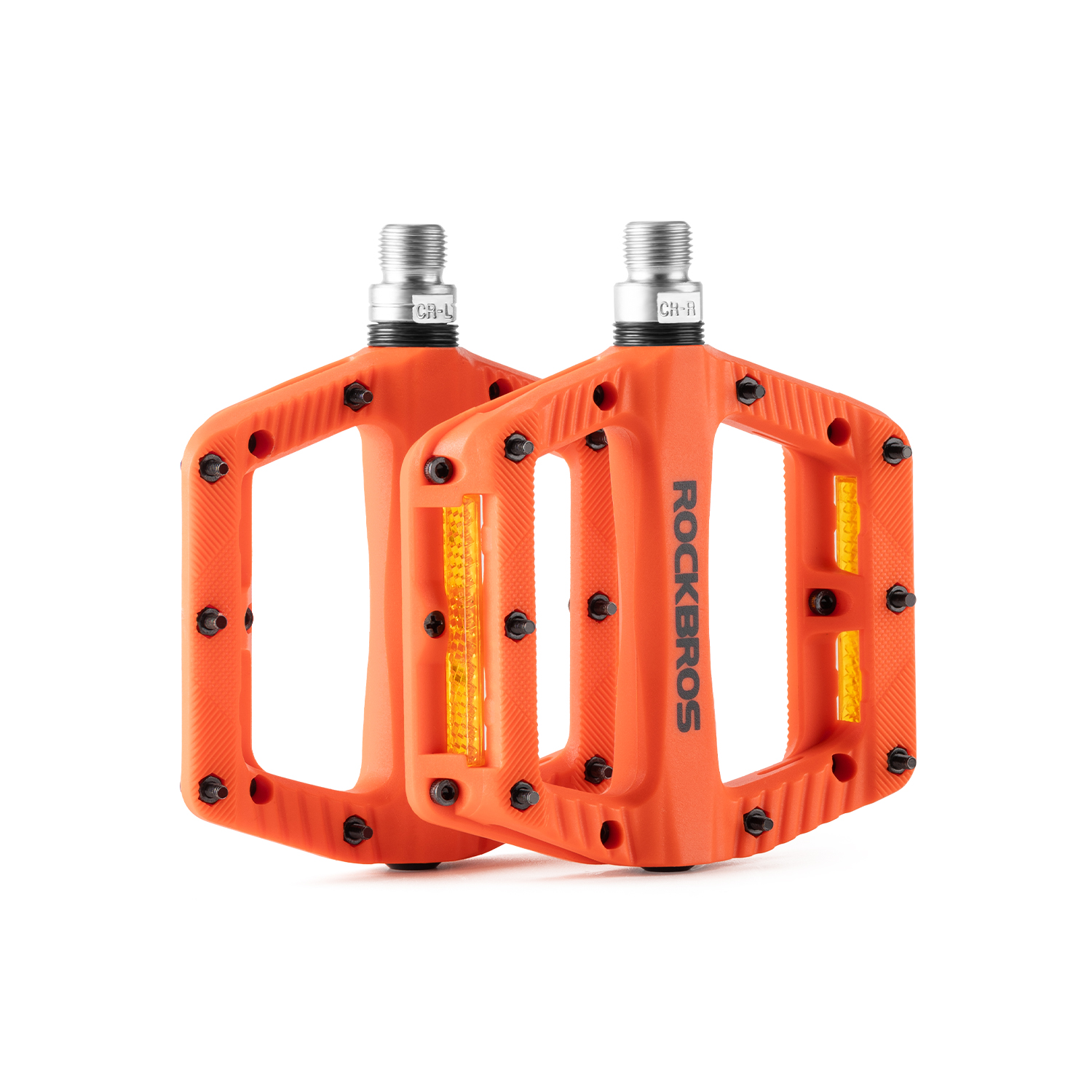 ROCKBROS pédales de vélo en Nylon pédales de vélo légères et durables pédales de vélo à roulement scellé pédales antidérapantes: Rouge